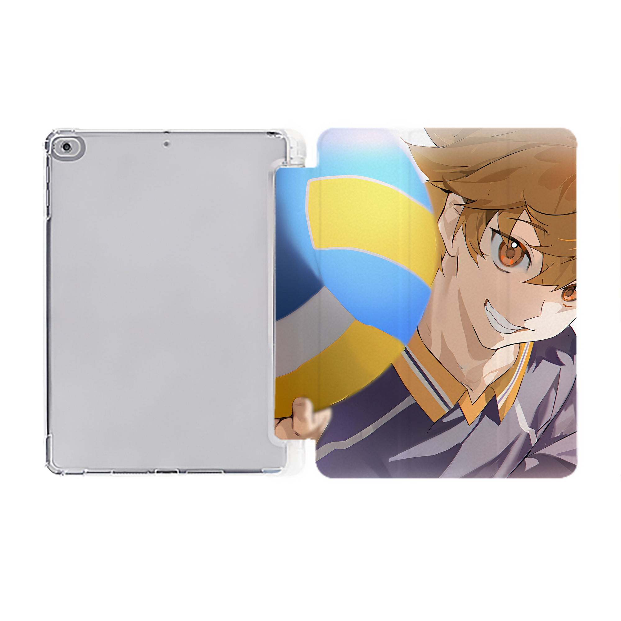 （画像用） ハイキュー!! Haikyu!! IPad ケース ペン収納付き 三つ折りスタンド PUレザー×シリコン 対応機種9.5/10.5/10.9インチ